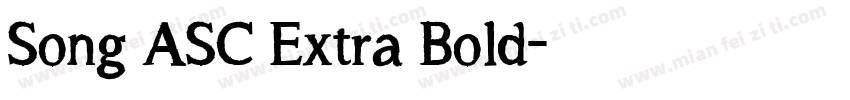 Song ASC Extra Bold字体转换